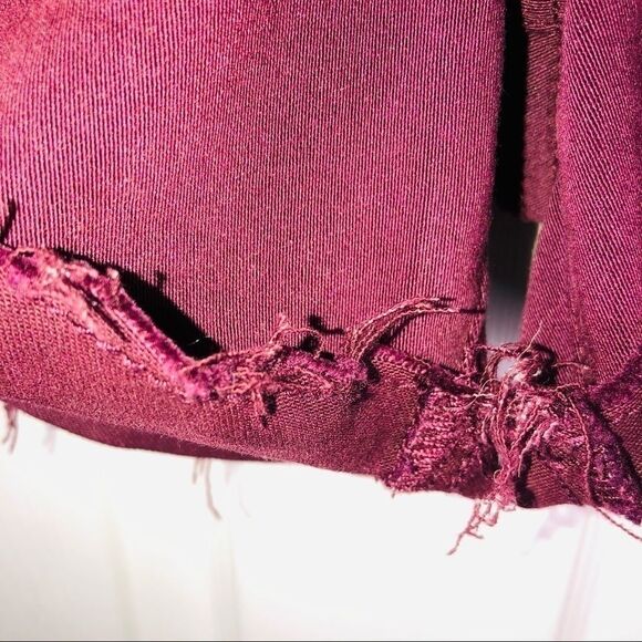 American Eagle hi-rise shortie burgundy shorts 10 - Picture 5 of 7
